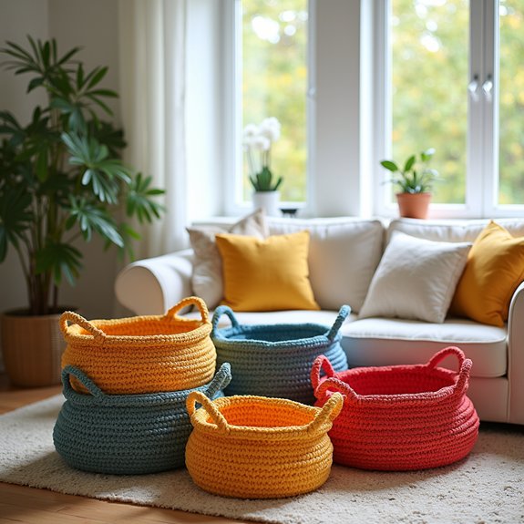 handmade crochet storage solutions