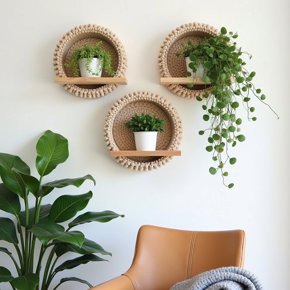 handmade crochet wall decor