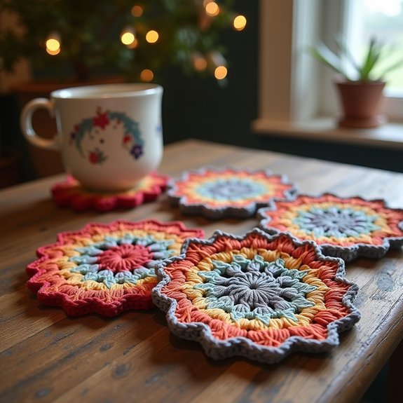 handmade equine themed drink coasters