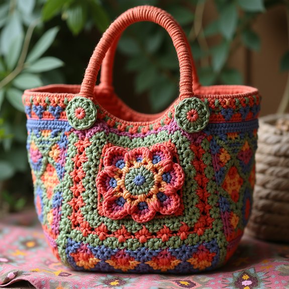 handmade woven tote bag