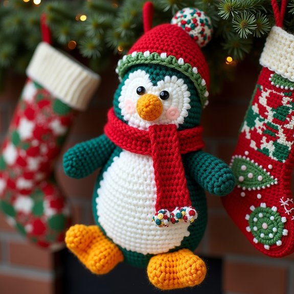 holiday themed penguin decoration