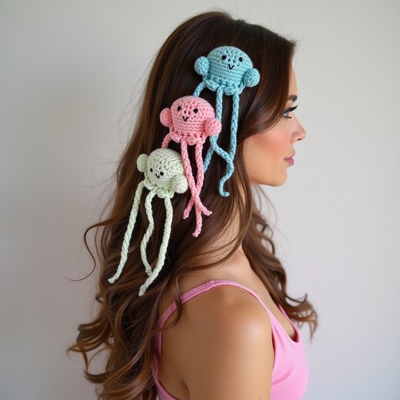 jellyfish inspired hair adornments