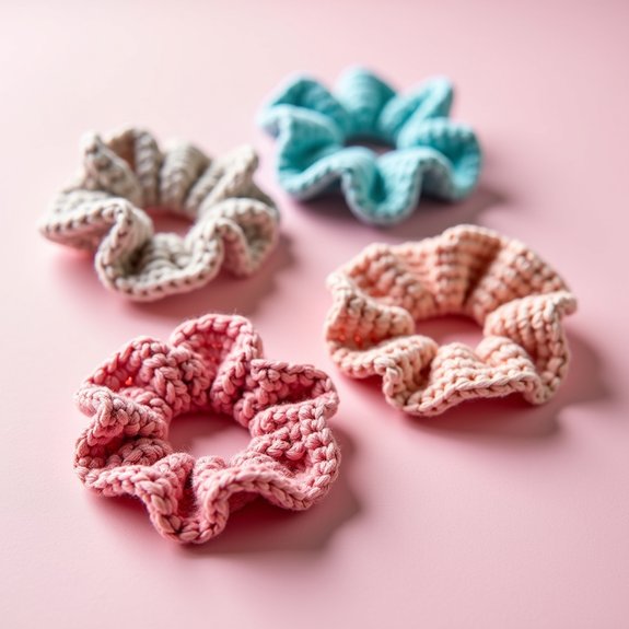 kids colorful mini scrunchies