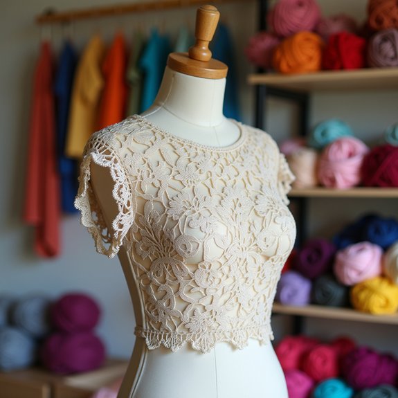 lace detail stylish top