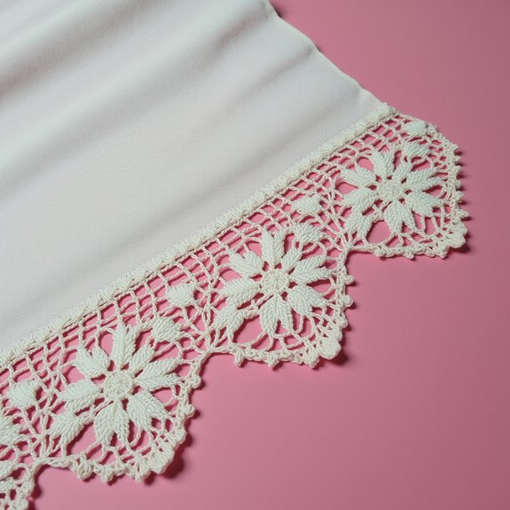 lace trim with starburst design