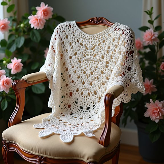 lacy triangle shawl design