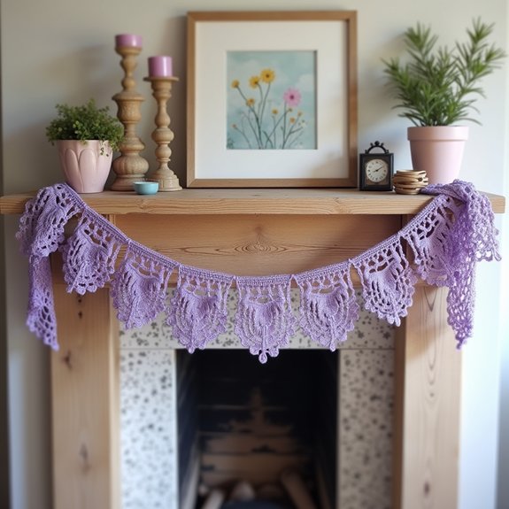 lavender floral decoration garland