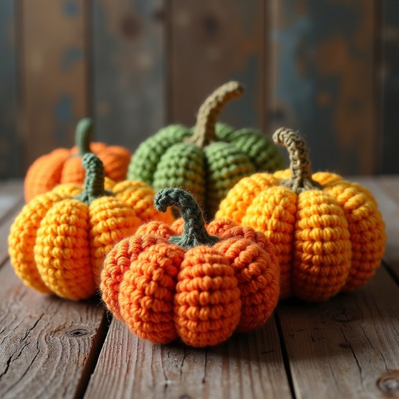 ombre crochet pumpkin design