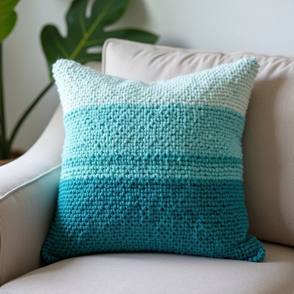 ombre gradient design pillow
