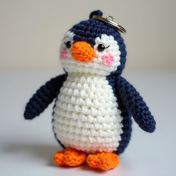 penguin keychain crochet pattern