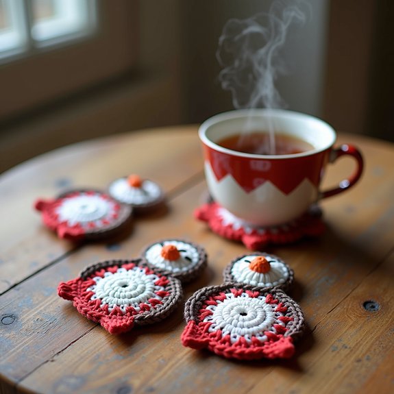 penguin themed coasters for decor