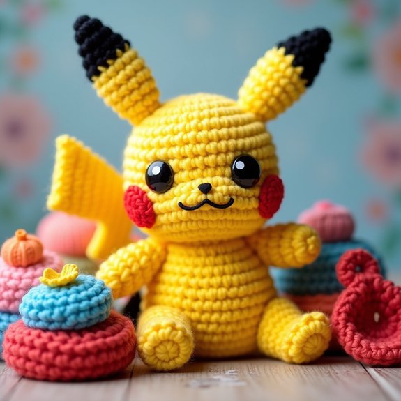pikachu crochet plush toy
