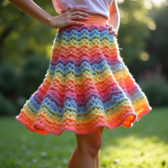 playful crochet balloon skirt