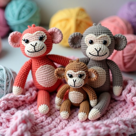 playful monkey finger puppets