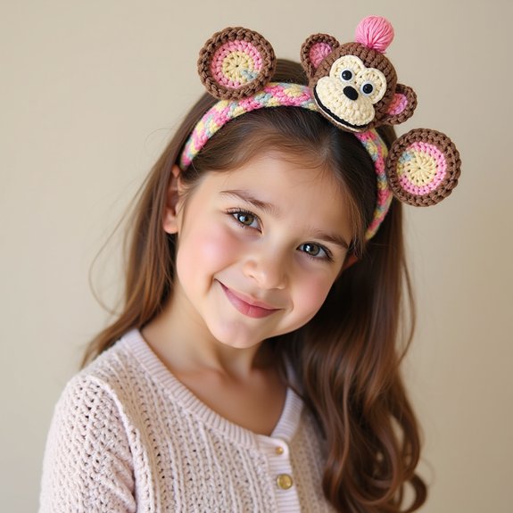 playful monkey themed hair accessories