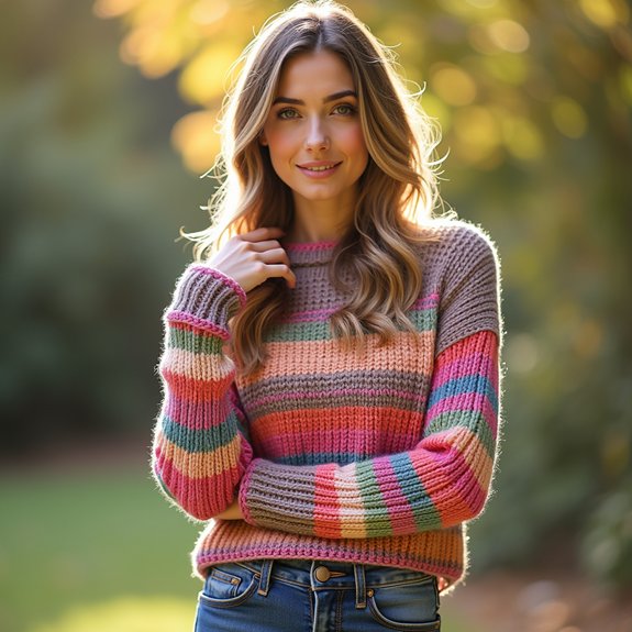 ribbed cuffs cropped pullover