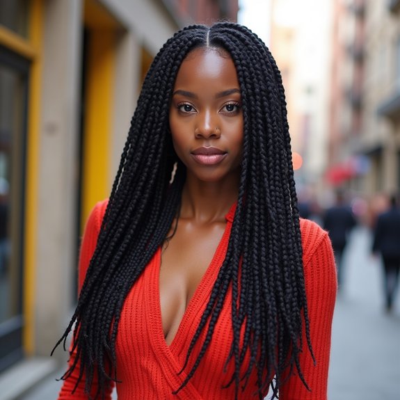 sleek straight crochet locs