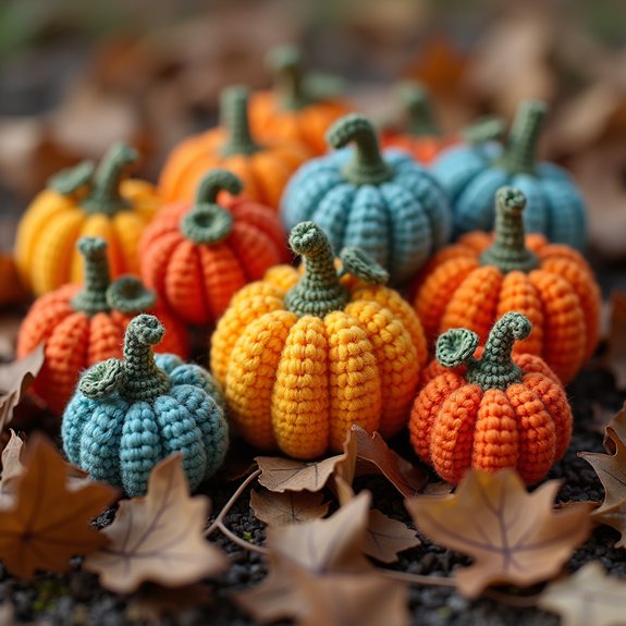 small handmade decorative pumpkins