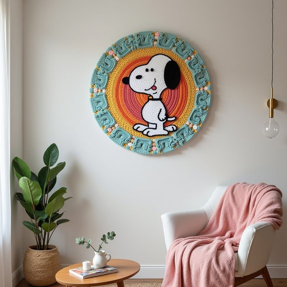 snoopy themed decorative wall art