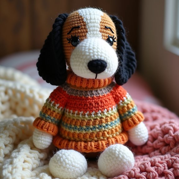 snoopy themed dog sweater