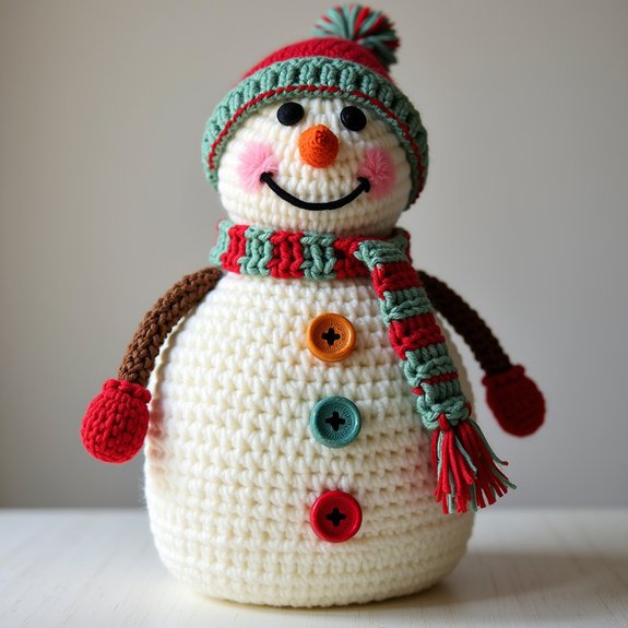 snowman themed gift bag