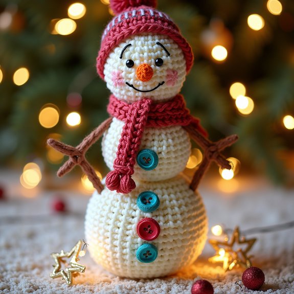 snowman themed table decoration