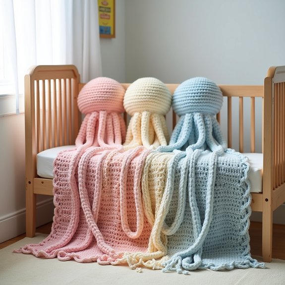 soft jellyfish themed blanket