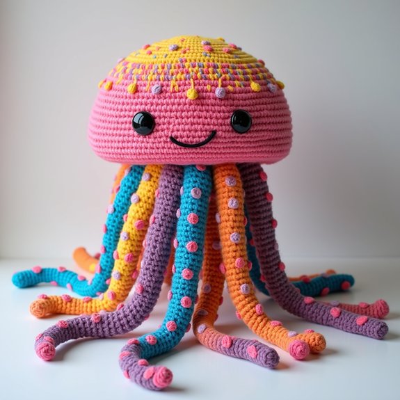 soft jellyfish themed cushion