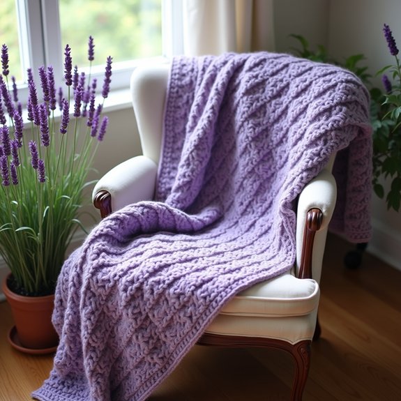 soft purple warmth envelops
