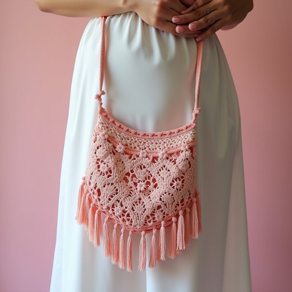 sophisticated lace accent bag