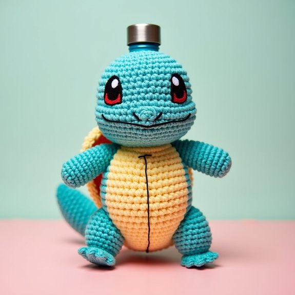 squirtle themed water bottle holder