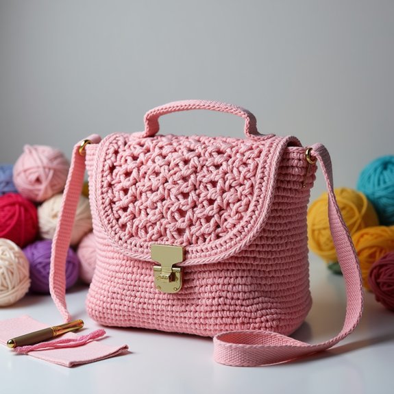 stylish crochet messenger bag