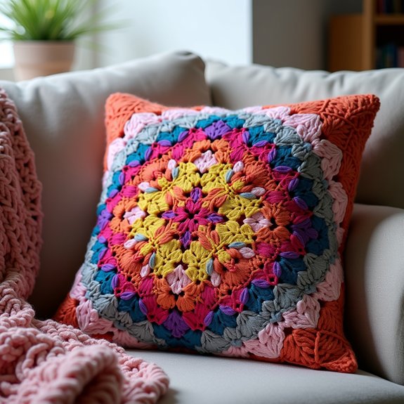 stylish geometric design pillow