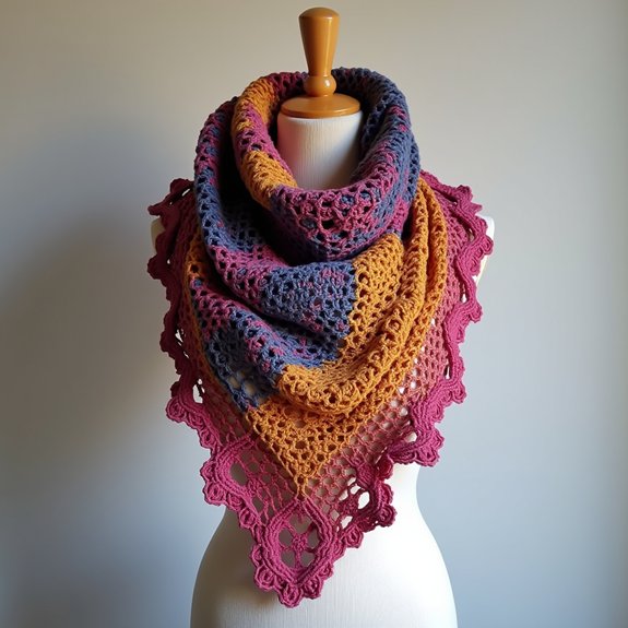 stylish geometric scarf design