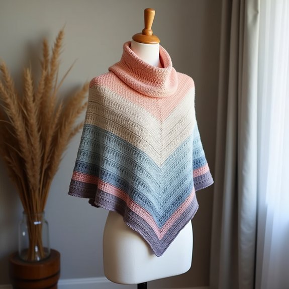 stylish gradient poncho design