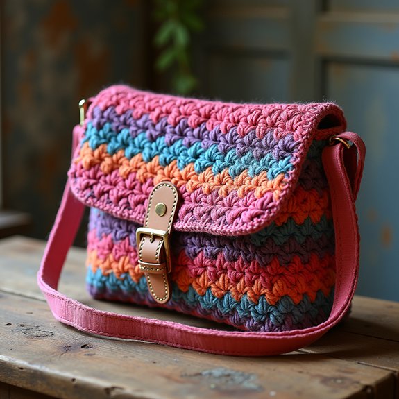 stylish handcrafted crochet bag