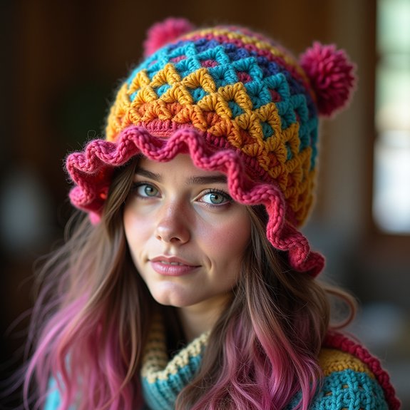 stylish knitted winter hat
