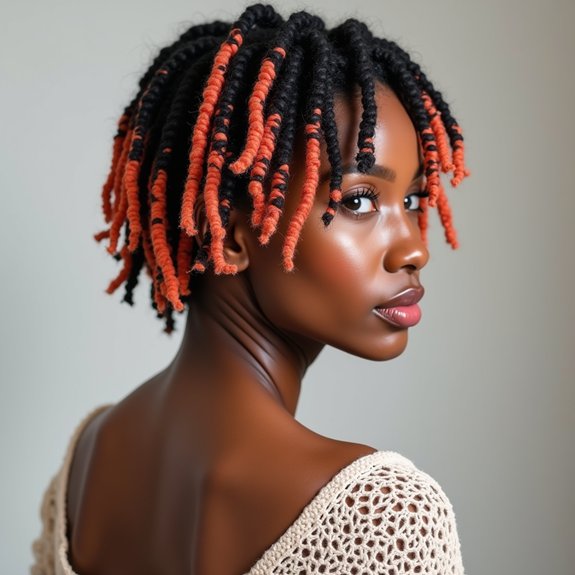 stylish short crochet locs