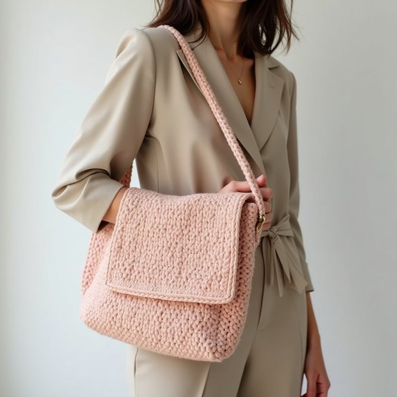 stylish simple crochet bag