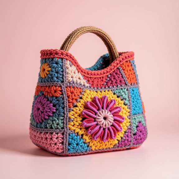 stylish statement patchwork bag