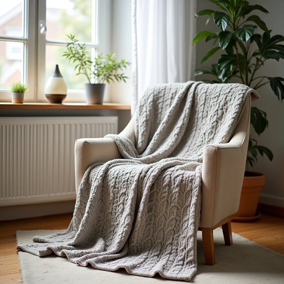 textured crochet blanket design