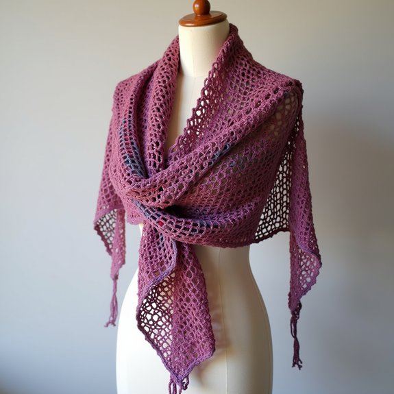 textured crochet mesh design