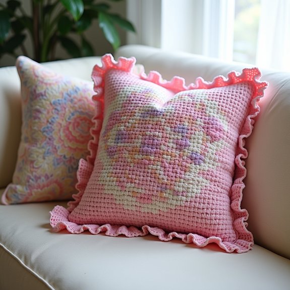 textured decorative pillow design