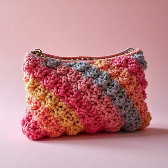 textured knitted handbag design
