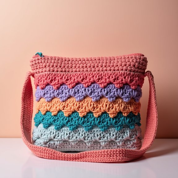 vibrant crochet bag design