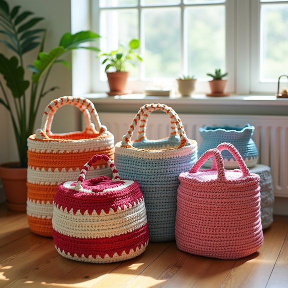 vibrant crochet storage solutions