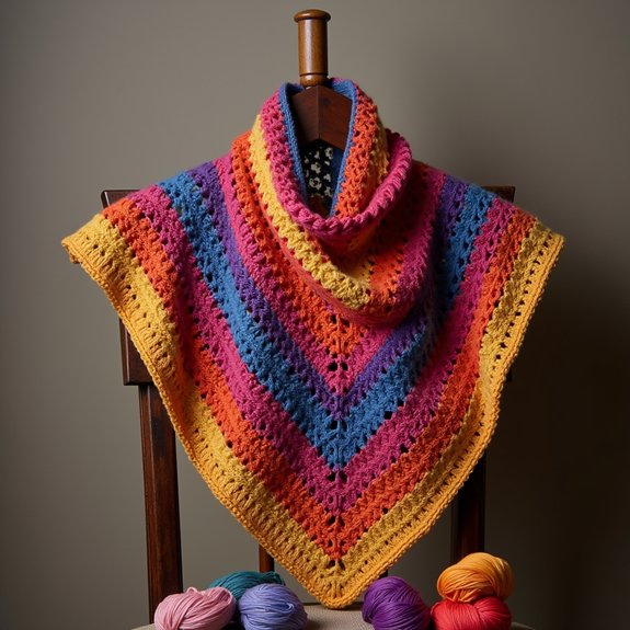 vibrant layered outerwear design