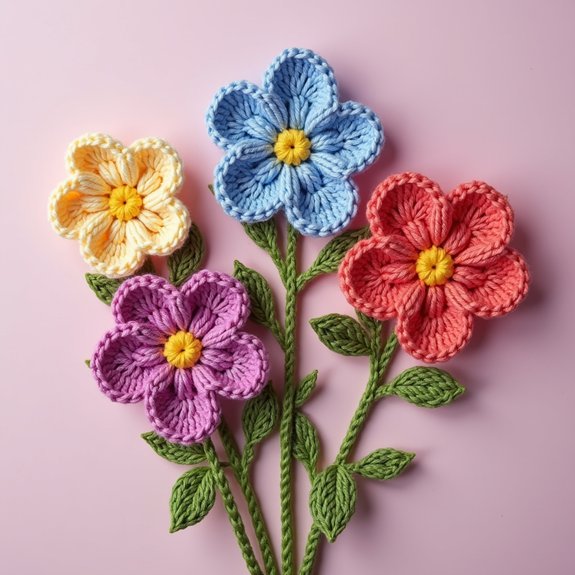 vibrant whimsical flower charm