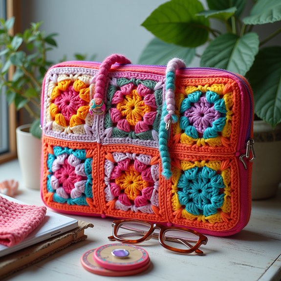 vintage crochet square design