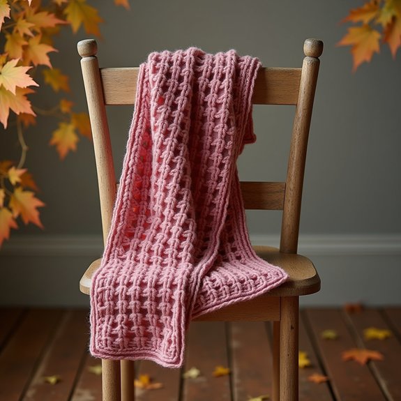 waffle stitch scarf design